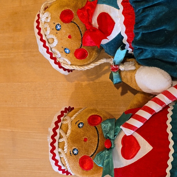 Vtg Target Gingerbread Man Woman pair plush - Picture 2 of 3